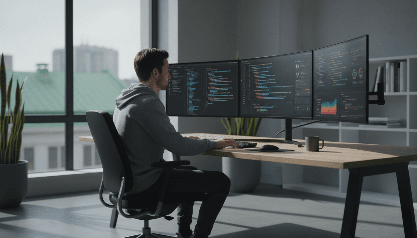 Software developer at work